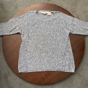 Philosophy Knit Raglan Sweater Black White Women's Plus Size 2X Thick Cotton